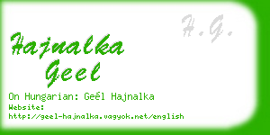 hajnalka geel business card